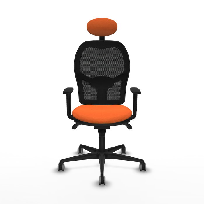 PIQUERAS Y CRESPO Silla de oficina Jorquera Naranja y Negro con mecanismo Sincro