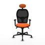 PIQUERAS Y CRESPO Silla de oficina Jorquera Naranja y Negro con mecanismo Sincro