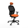 PIQUERAS Y CRESPO Silla de oficina Jorquera Naranja y Negro con mecanismo Sincro