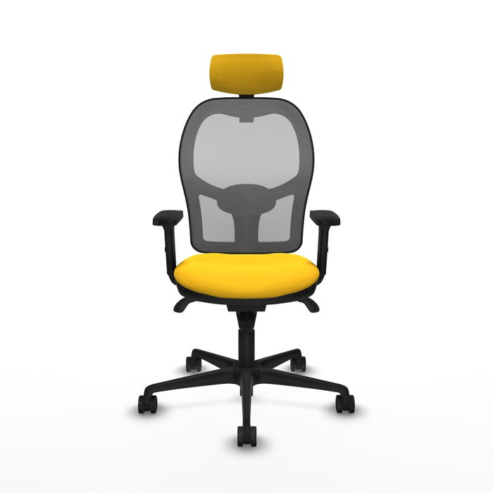 PIQUERAS Y CRESPO Silla de oficina Jorquera con mecanismo Sincro, Amarillo y Gris