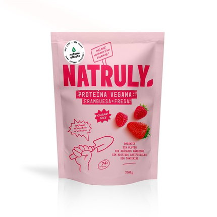 NATRULY Proteína Vegana Bio Fresa/Frambuesa 350g