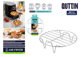 Inde - Rejilla Redonda para Airfryer, Acero Inoxidable, Diámetro 17.5 cm (36 Unidades)