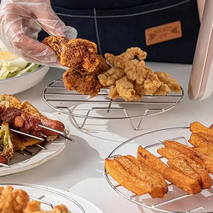 Inde - Rejilla Redonda para Airfryer, Acero Inoxidable, Diámetro 17.5 cm (36 Unidades) Inde - Rejilla Redonda para Airfryer, Acero Inoxidable, Diámetro 17.5 cm (36 Unidades)