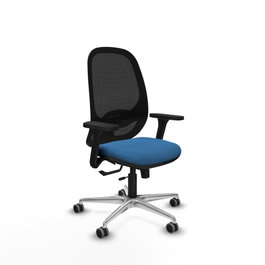 PIQUERAS Y CRESPO Silla de oficina Cilanco con mecanismo Sincro/Traslack Azul claro