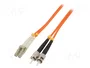 QOLTEC Cable de conexión de fibra óptica OM2 LC/UPC-ST/UPC 3m