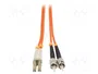 QOLTEC Cable de conexión de fibra óptica OM2 LC/UPC-ST/UPC 3m