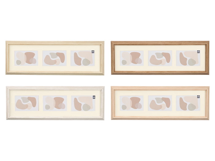 Giftdecor Marco Canto 3 Fotos Horizontal Surtidos 20 x 58 x 3 cm Blanco Crema Marron Rosa (Set de 12)