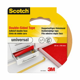 Scotch Cinta doble cara universal blanca 50 mm x 20 m