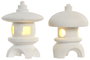 DKD Home Decor Decoración Luminosa LED Pagoda Blanca Surtida