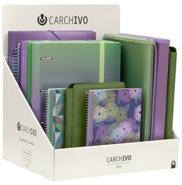 Expositor Carchivo Capsule Gama Verde/Malva Surtido De 18