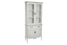 DKD Home Decor Vitrina Set 2 Madera Cristal 88x40x198 Natural