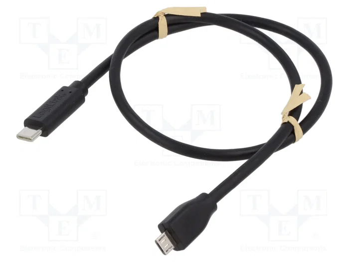 LogiLink Cable USB 2.0 de USB C a Micro-USB B de 1m, negro LogiLink Cable USB 2.0 de USB C a Micro-USB B de 1m, negro