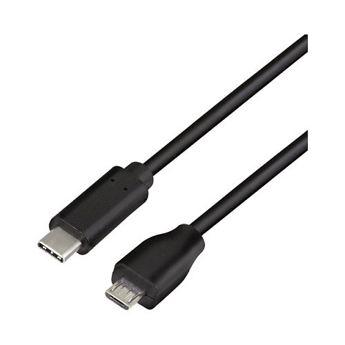LogiLink Cable USB 2.0 de USB C a Micro-USB B de 1m, negro LogiLink Cable USB 2.0 de USB C a Micro-USB B de 1m, negro