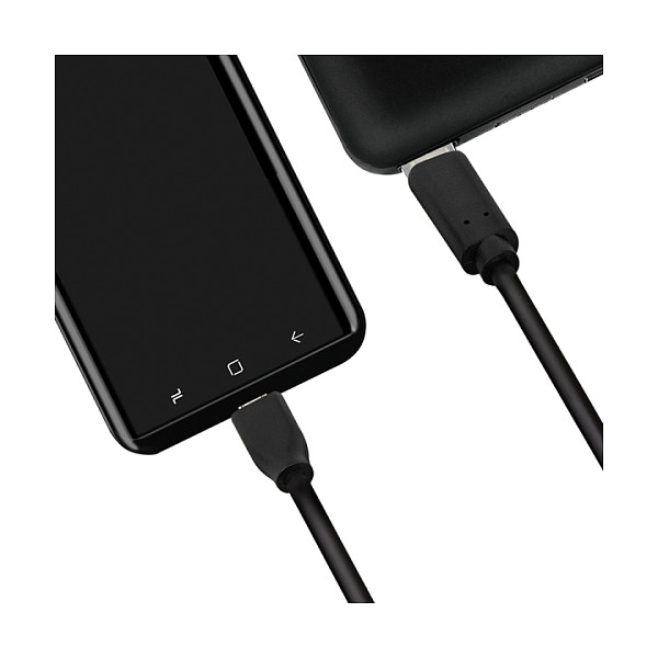 LogiLink Cable USB 2.0 de USB C a Micro-USB B de 1m, negro LogiLink Cable USB 2.0 de USB C a Micro-USB B de 1m, negro