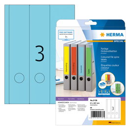 HERMA Etiquetas para archivadores azul 61,0 x 297,0 mm
