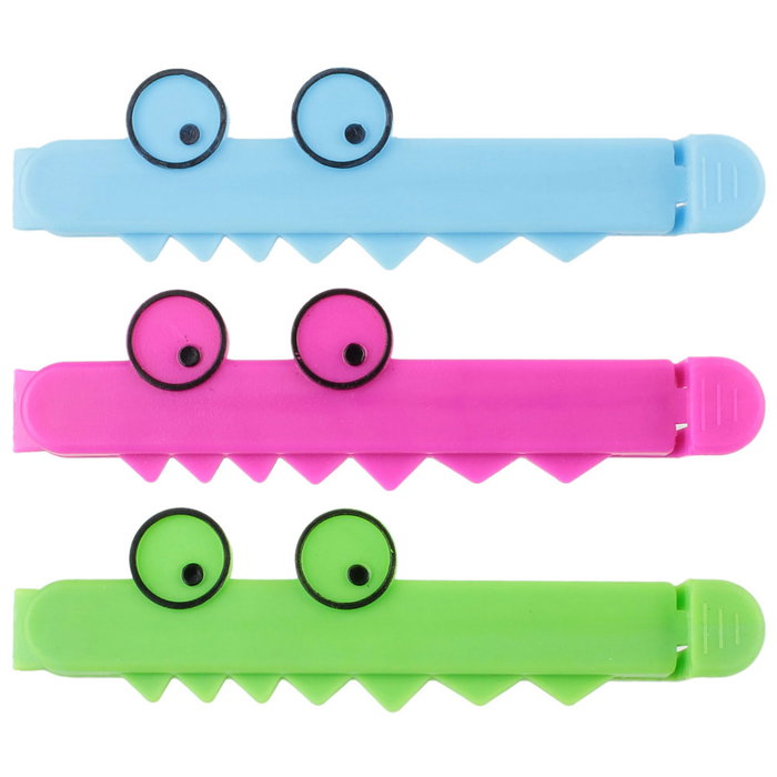 Je cherche une Idee Juego de 4 Pinzas Cocodrilo para Conservación de Bolsas, Colores Surtidos Je cherche une Idee Juego de 4 Pinzas Cocodrilo para Conservación de Bolsas, Colores Surtidos