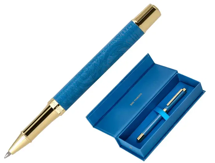 Belius Roller Wild West Azul Marino Dorado Tinta Negra Caja de Diseño Belius Roller Wild West Azul Marino Dorado Tinta Negra Caja de Diseño