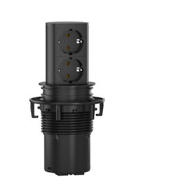 Bachmann Módulo Enchufes Elevator 2Xschuko Negro Aluminio Anodizado Negro Mate Pure Black