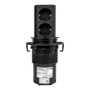 BACHMANN Módulo Enchufes Elevator 2XSchuko Negro Aluminio Anodizado Negro Mate Pure Black