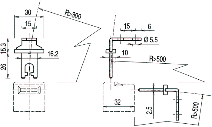 PIZZATO ELETTRICA Llave estándar FS con fijación angular PIZZATO ELETTRICA Llave estándar FS con fijación angular