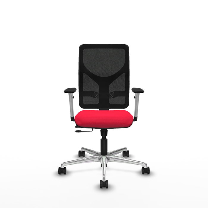 PIQUERAS Y CRESPO Silla de oficina Motilla con mecanismo Sincro/Traslack Rojo y Negro