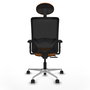 PIQUERAS Y CRESPO Silla de oficina Zulema con mecanismo Sincro/Traslack, Naranja y Negro