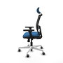 PIQUERAS Y CRESPO Silla de oficina Yunquera con mecanismo Sincro, Azul claro y Negro
