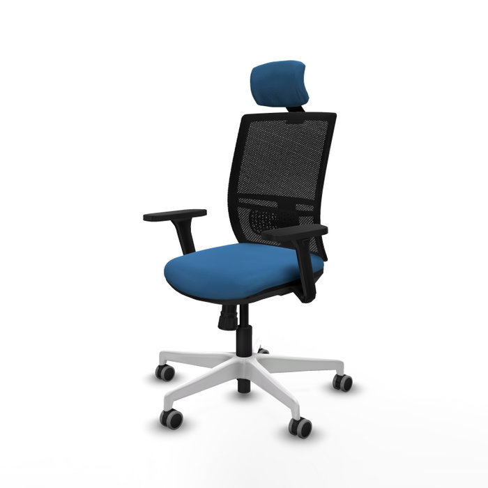 PIQUERAS Y CRESPO Silla de oficina Yunquera con mecanismo Sincro, Azul claro y Negro PIQUERAS Y CRESPO Silla de oficina Yunquera con mecanismo Sincro, Azul claro y Negro