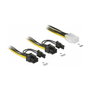 DeLOCK Cable de alimentación PCI Express 6 pin a 2 x 8 pin (6+2 pin) 15 cm