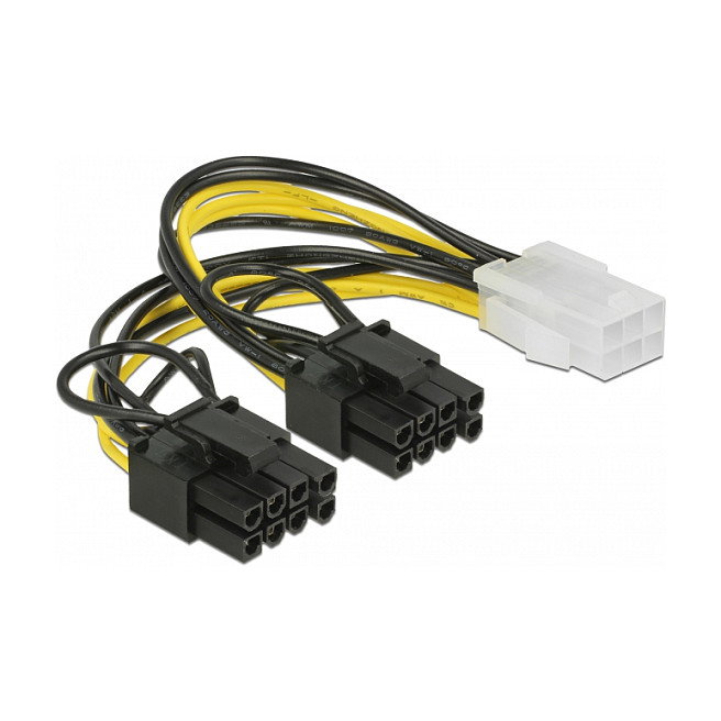 DeLOCK Cable de alimentación PCI Express 6 pin a 2 x 8 pin (6+2 pin) 15 cm DeLOCK Cable de alimentación PCI Express 6 pin a 2 x 8 pin (6+2 pin) 15 cm