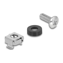 DeLOCK Set de montaje para rack de 10 y 19 pulgadas, 100 piezas, M6