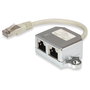 EQUIP Splitter Ethernet 2 Puertos RJ45 Cat5e 0.15m FTP Cable LAN Macho a Macho Conector Chapado en Oro 127608