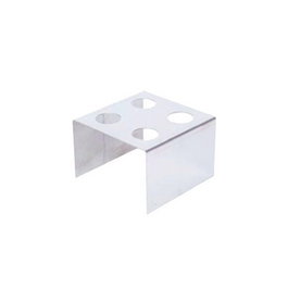 Soporte Inox 4 Conos para Un Solo Uso, Modelo 4 Conos, Acero Inoxidable, Color Plata