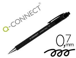 Q-connect Bolígrafo Retráctil con Grip 0.7 mm Negro