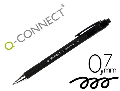 Q-connect Bolígrafo Retráctil con Grip 0.7 mm Negro Q-connect Bolígrafo Retráctil con Grip 0.7 mm Negro
