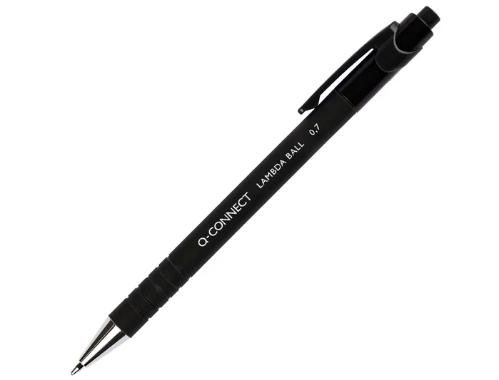 Q-connect Bolígrafo Retráctil con Grip 0.7 mm Negro Q-connect Bolígrafo Retráctil con Grip 0.7 mm Negro