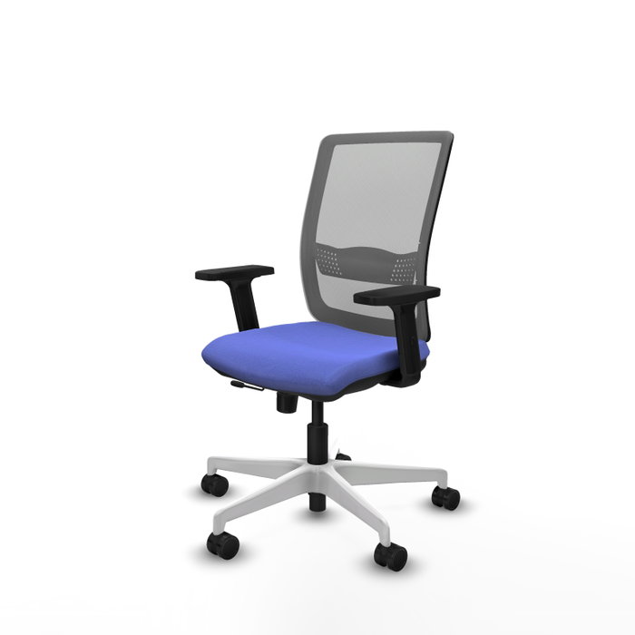 PIQUERAS Y CRESPO Silla de oficina Haches con mecanismo Sincro/Traslack Azul claro y Gris