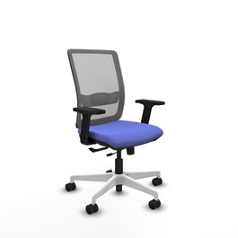 PIQUERAS Y CRESPO Silla de oficina Haches con mecanismo Sincro/Traslack Azul claro y Gris