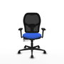 PIQUERAS Y CRESPO Silla de oficina Jorquera con mecanismo Sincro/Traslack, Azul y Negro