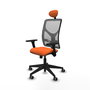 PIQUERAS Y CRESPO Silla de oficina Motilla Sincro Naranja y Gris
