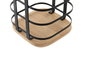 DKD Home Decor Cubertero Acero y Bambú Iron Black Negro y Natural