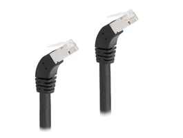 DeLOCK Cable de red RJ45 Cat.6A S/FTP acodado 45° hacia abajo 3 m negro