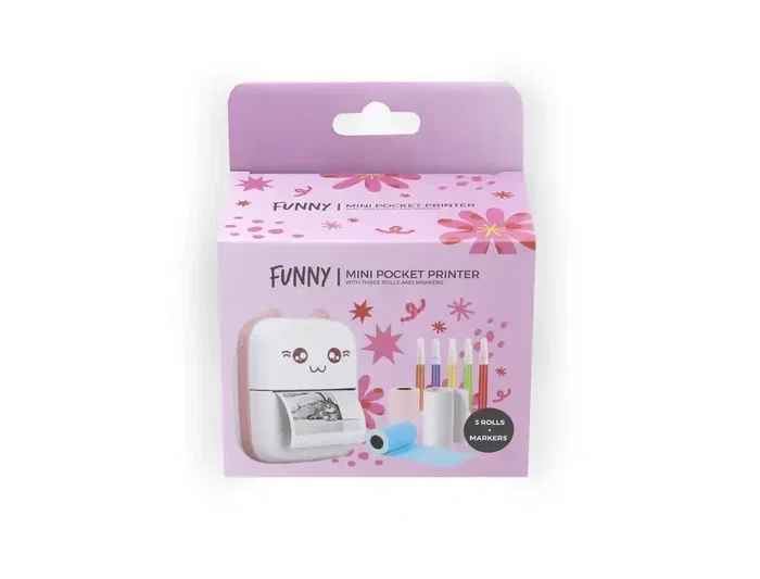Wondee Mini Impresora Térmica Funny Pink Bluetooth para Móvil iOS Android