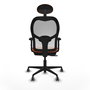 PIQUERAS Y CRESPO Silla de oficina Jorquera con mecanismo Sincro/Traslack, Naranja y Blanco