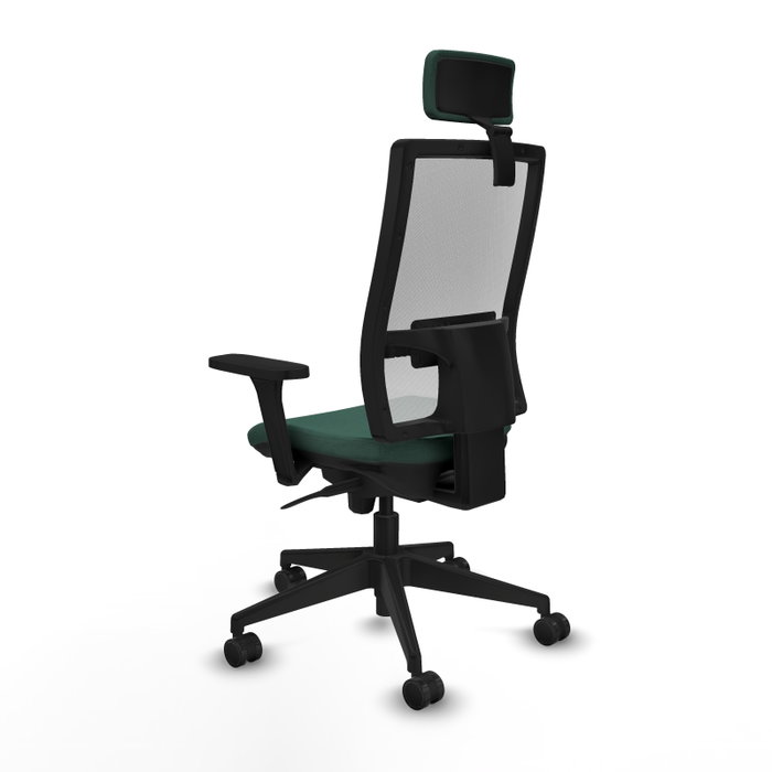 PIQUERAS Y CRESPO Silla de oficina Horna con Mecanismo Sincro, Verde botella y Blanco PIQUERAS Y CRESPO Silla de oficina Horna con Mecanismo Sincro, Verde botella y Blanco