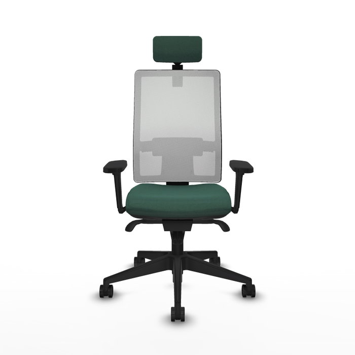 PIQUERAS Y CRESPO Silla de oficina Horna con Mecanismo Sincro, Verde botella y Blanco PIQUERAS Y CRESPO Silla de oficina Horna con Mecanismo Sincro, Verde botella y Blanco