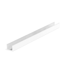 HERRAJES ALK Perfil Horizontal U Sp19 Plata Mate, Blanco Mate, Negro Mate Acabado Blanco Mate (Set de 2)