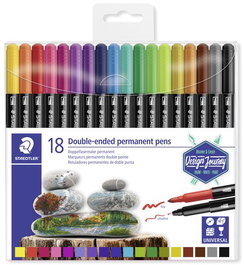 Rotulador Permanente Staedtler 3187 Design Journey Doble Punta Estuche De 18