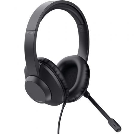 Trust Auriculares Ayda Max con Micrófono Jack 3.5 Negros