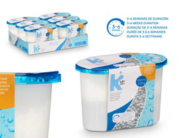 Arte Regal Absorbe Humedad Ovalado Azul y Transparente 15x10.5x8.5cm (Set de 24)